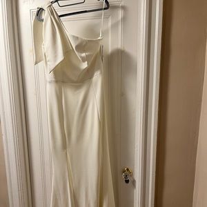 Aqua Dresses White Gown